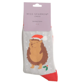 Miss Sparrow 'Festive hedgehog' (silver)