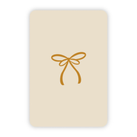 Kerstkaartje 'Ribbon' | goudfolie