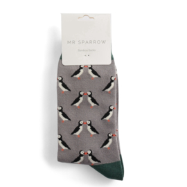 Mister Sparrow 'Kissing puffins' (grey)