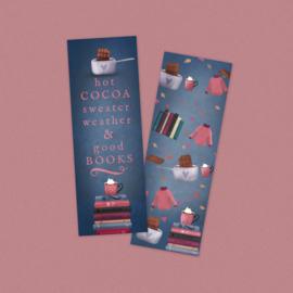 Boekenlegger 'Hot cocoa, sweater weather & good books'