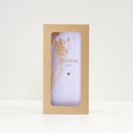 Giftbox met droogbloem 'Thank you'