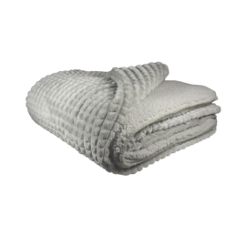 Plaid 'Puk' | light grey