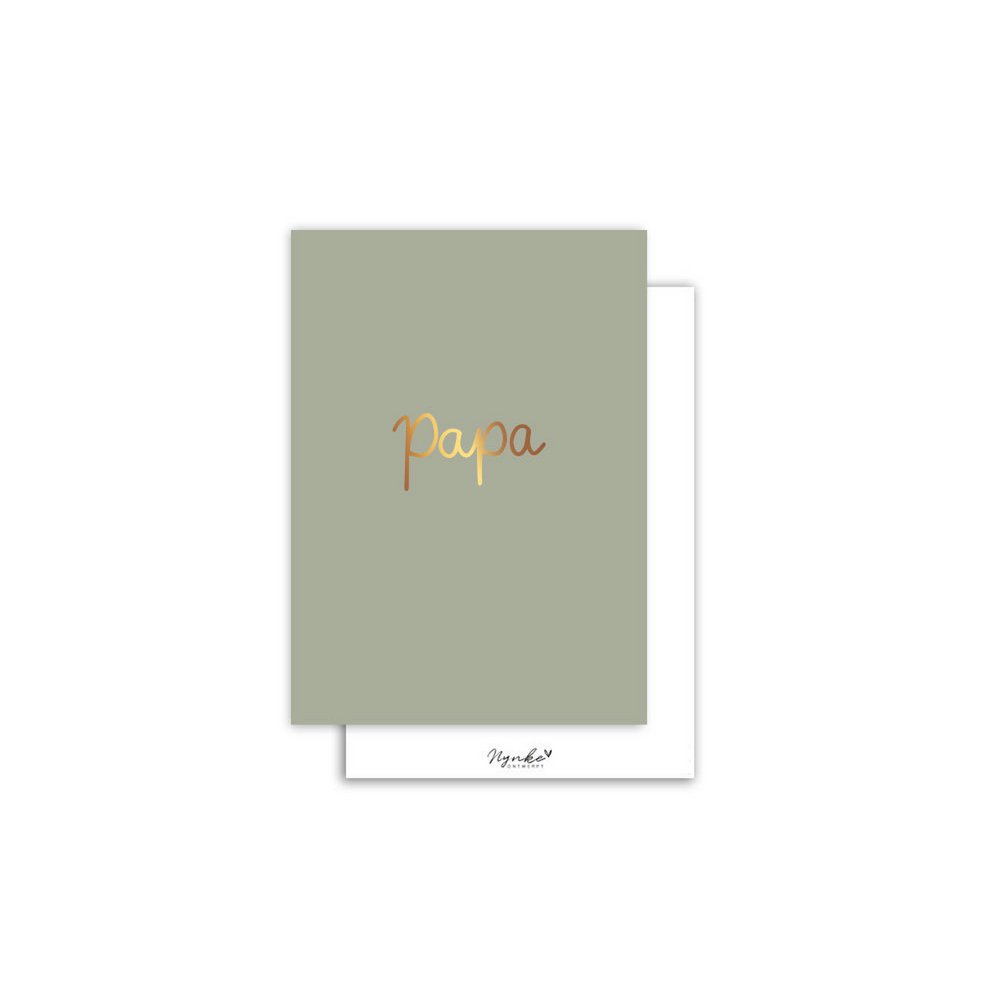 Kaartje 'Papa' | goudfolie