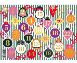 Stickervel A5 'Christmas advent'