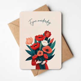 Kaartje 'Fijne moederdag' | boeket