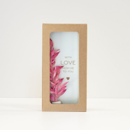 Giftbox met droogbloem 'With love'