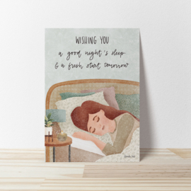 Ansichtkaart 'Wishing you | sleep'