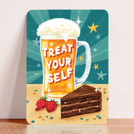 Kaartje 'Treat yourself' | man