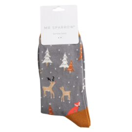 Mister Sparrow 'Festive foxes' (grey)