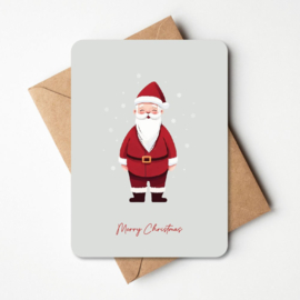 Kerstkaartje 'Merry Christmas' | kerstman