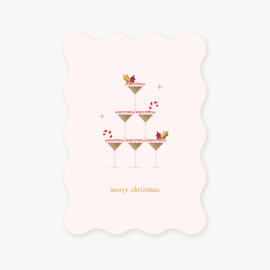 Kerstkaartje 'Champagne'
