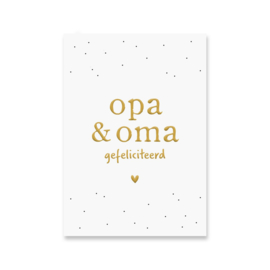 Kaartje 'Opa & oma' | goudfolie