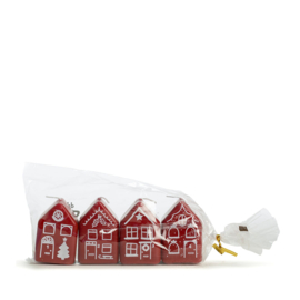 Adventkaarsen 'Antiek rood' | set van vier stuks