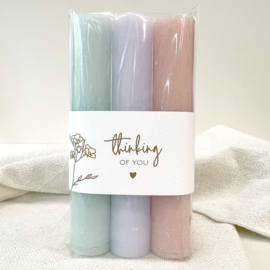 Candles 'Thinking of you' | pastel