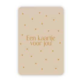 Kaartje 'Een kaartje voor jou' | goudfolie