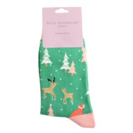 Miss Sparrow 'Festive foxes' (green)