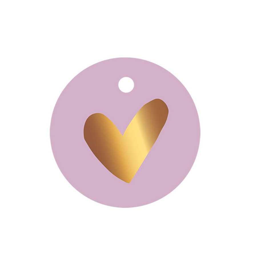 Cadeaulabel 'Hartje' | goudfolie