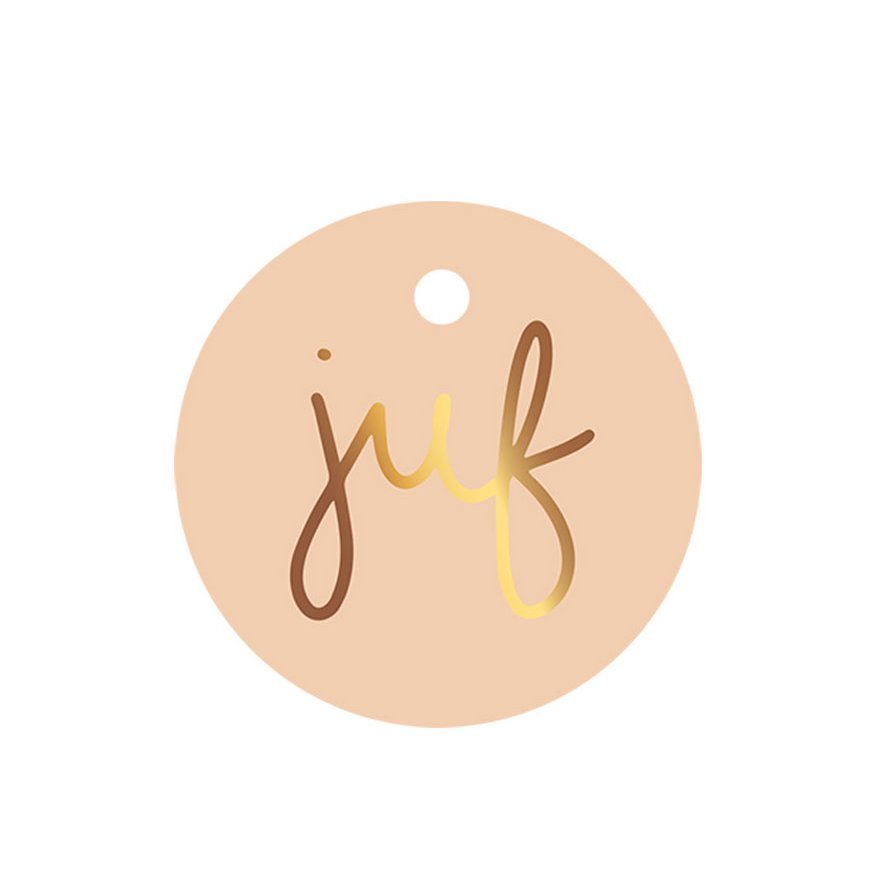 Cadeaulabel 'Juf' | goudfolie