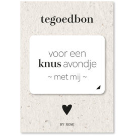 Tegoedbon 'Knus avondje'