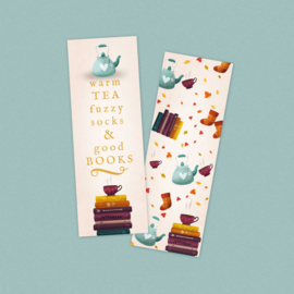 Boekenlegger 'Warm tea, fuzzy socks & good books'
