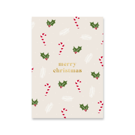 Kerstkaartje 'Merry Christmas'