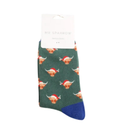Mister Sparrow 'Xmas highland cows' (green)
