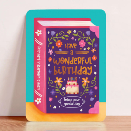 Kaartje 'Wonderful birthday' | boek
