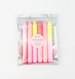 Dip Dye kaarsenset | Pink Elephant