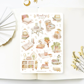 Sticker sheet 'Reading at home'