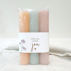 Candles 'Speciaal voor jou' | pastel