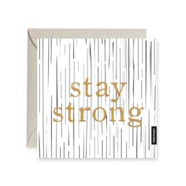 Wenskaart 'Stay strong' | goudfolie