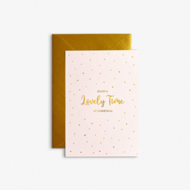 Dubbele kerstkaart 'Lovely Time'
