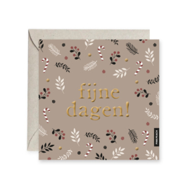 Dubbele kerstkaart 'Fijne dagen!'