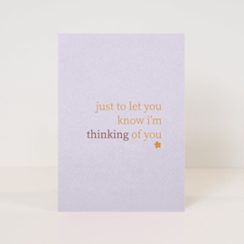 Kaartje 'Thinking of you'