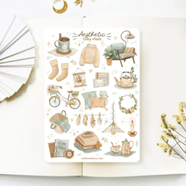 Sticker sheet 'Aesthetic cozy vibes'