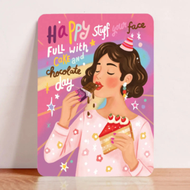 Kaartje 'Happy (...) cake and chocolate day'