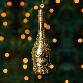 Kerstbal 'Champagnefles'