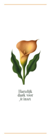 INSTEEKKAART - BLOEMEN Hartelijk dank inzet