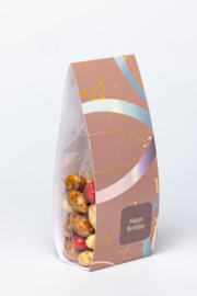 LUXURY LINES - HAPPY BIRTHDAY  (x4 bags chocolated almonds)