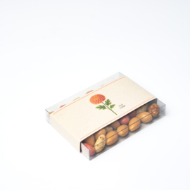 BLOEMEN - Veel geluk (4x postgroet choco amandelen)