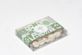 FIJNE KERST groen/blauw 2025 (x4 postgroet pepermunt)