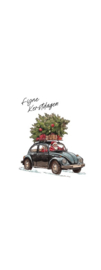 INSTEEKKAART - Kerst auto's zwart