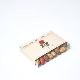 BLOEMEN - Veel liefs (4x postgroet choco amandelen)