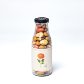 BLOEMEN - Veel geluk (4x xl-fles choco amandelen)