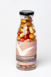 LUXURY LINES - HAPPY BIRTHDAY (x4 XL-bottles coated almonds)