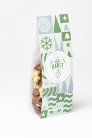FIJNE KERST groen/blauw 2025 (x8 zakjes pindarotsjes)