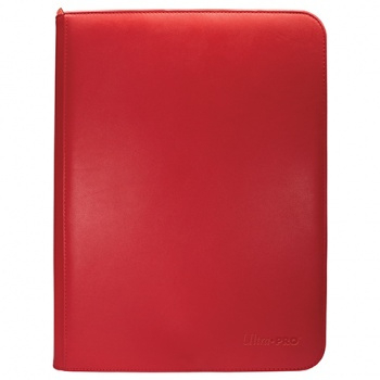 UP - Vivid 9-Pocket Zippered PRO-Binder: Red