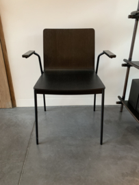 Tyris - Set van 2 stoelen met armleuning (zwart)