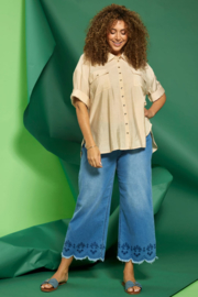 Zhenzi wide leg rupi borduur