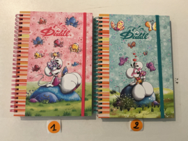 SPIRAAL NOTABOEK A5 MET GLITTER ELASTIEK